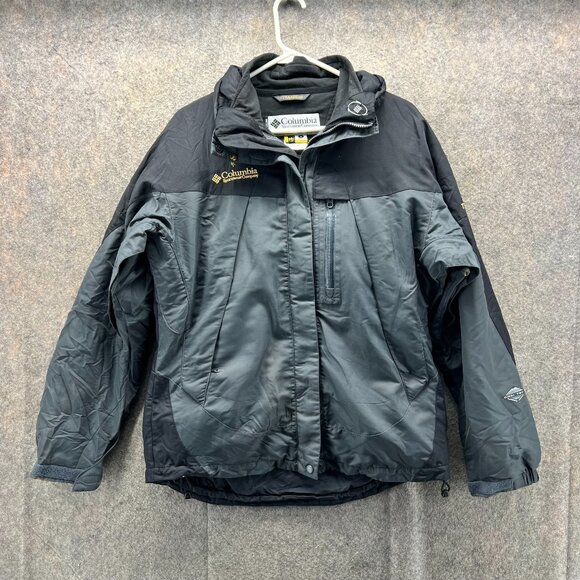 Columbia Titanium Jacket Womens Medium Black Gray Tech Interchange Waterproof - Picture 1 of 10